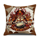 Retro Motorcycle Girls Linen Pillow Cover by Axyaa