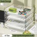 Axyaa 4-Tier Stackable Desk Paper Organizer Tray for Office Desk Organization