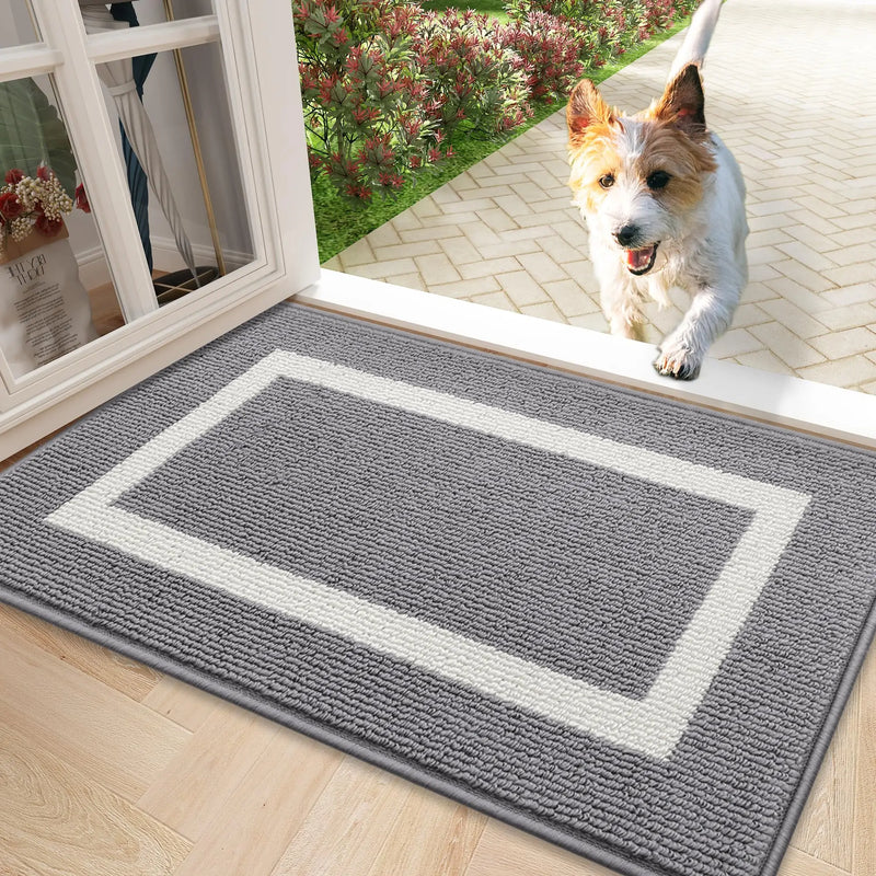 Axyaa Absorbent Welcome Mat: Soft, Non-Slip Floor Carpet
