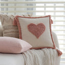 Axyaa Love Tassel Cushion Cover 45x45 Cotton Throw Pillow Home Decor
