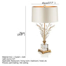Axyaa Crystal Branch LED Desk Lamp - Modern & Decorative Lighting for Bedroom