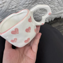 Axya Heart Design Ceramic Coffee Tea Cup Set