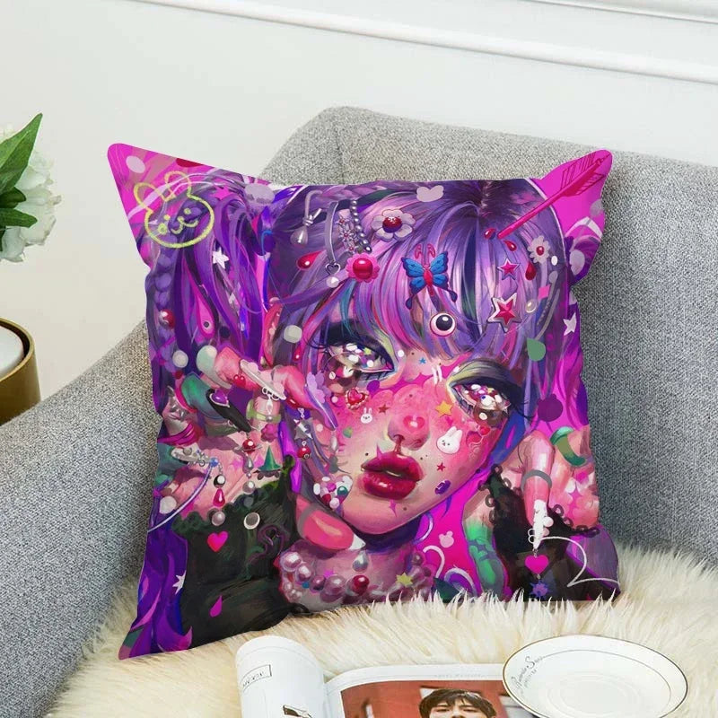 Axyaa Art Decor Pillow Cover 45x45 for Home & Car Decor