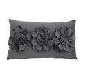 Axyaa Velvet Pink White 3D Chrysanthemum Throw Pillow Bouquet Model