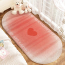 Axyaa Love Pattern Gradient Color Soft Rug – Valentine's Day Bedroom Carpet