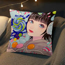 Axyaa Anime Pillow Cover by Chisato Tatumi for Sofa Room Decor and Wedding Gift