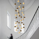 Axyaa Modern Home Stair Chandelier Living Room Dining Room Interior Lighting