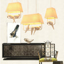 Axyaa Bird Cage Chandelier: Resin Retro Lamp for Dining, Bedroom, Kitchen Island