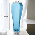 Axyaa Frosted Leaning Tower Glass Vase: Simple & Elegant Decor Item
