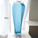 Axyaa Frosted Leaning Tower Glass Vase: Simple & Elegant Decor Item