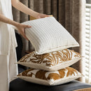 Axyaa Light Luxury Brown Chenille Sofa Pillowcase - Home Decor Piece