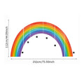Axyaa Rainbow Nursery Wall Sticker Peel&Stick Boy Room Decor
