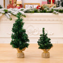 Axyaa Mini Tabletop Christmas Tree Burlap Base Home Office Holiday Decor