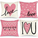 Axyaa I LOVE YOU Pillowcase; Sweet & Romantic Design for Home Decor