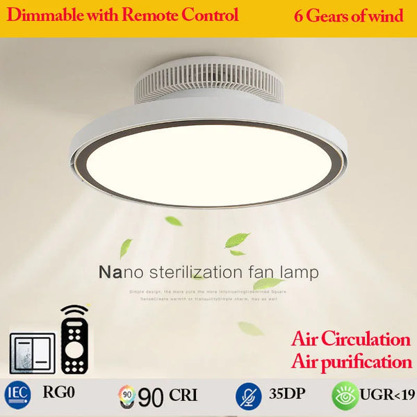 Axyaa Full Spectrum Invisible Blade LED Ceiling Fan with Remote Control