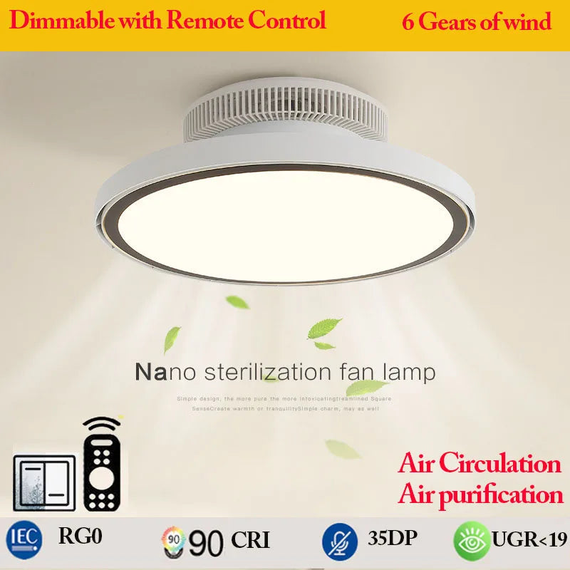 Axya Invisible Blade LED Ceiling Fan: Modern & Dimmable with Remote Control