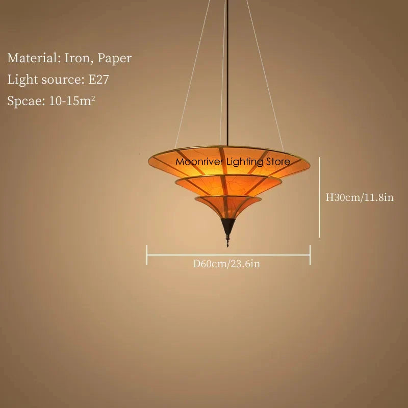 Axyaa Buddhist Mood Chandelier: Southeast Asian Style Pendant Light for Home Decor
