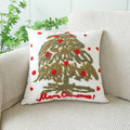 Axyaa Christmas Embroidered Pillow Cover Set - Elegant Holiday Decor for Home