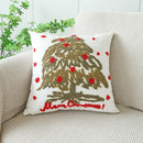 Axyaa Christmas Embroidered Pillow Cover Set - Elegant Holiday Decor for Home