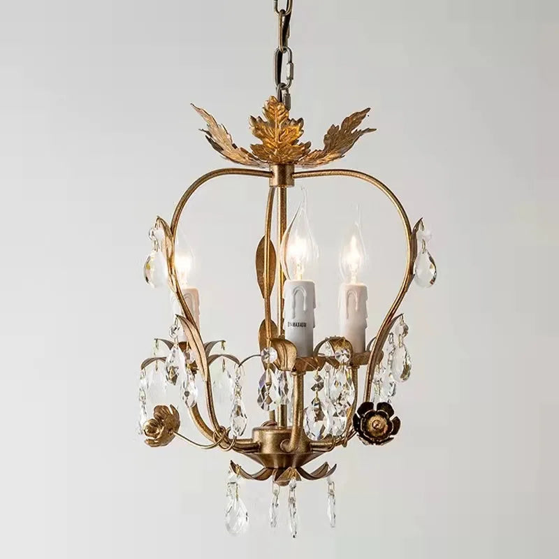 Axyaa Iron Crystal Chandelier: Elegant Lighting for Home, Restaurant, and Retail Spaces
