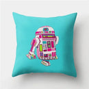Axyaa Retro Cityscape Gramophone Guitar Drum Camera Print Cushion Cover