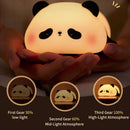 Axyaa Panda Silicone Night Light USB Rechargeable LED Timer Lamp Bedside Decor
