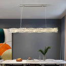 Axyaa Crystal Pendant Light: Elegant Dining Chandelier for Modern Spaces