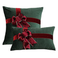 Axyaa Christmas Plush Towel Embroidered Throw Pillowcase for Nordic Home Decor