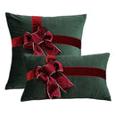 Axyaa Christmas Plush Towel Embroidered Throw Pillowcase for Nordic Home Decor
