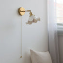 Axyaa Ceramic LED Wall Lights Pull Chain Switch Bathroom Mirror Light