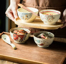 Axyaa Ceramic Rice Seasoning Soup Bowl Small Household Tableware