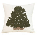 Nordic Circle Tufted Christmas Tree Pillowcase Cojines by Axyaa