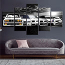 Axyaa Retro Car Abstract Canvas Wall Art for Stylish Home Decor