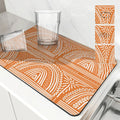 Axyaa Geometric Shapes Kitchen Drying Mat Square Table Decor Mats