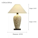 Axyaa Retro Ceramic Floor Lamp with Fabric Lampshade for Bedroom and Living Room Lighting