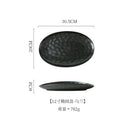 Axyaa Oval Sashimi Plate, High-End Ceramic Tableware for Fish Barbecue