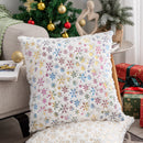 Axyaa Gold Snowflake Plush Pillowcase Set - Winter Headboard Cover