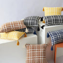 Axyaa Handmade Woven Cotton Tassel Cushion Cover for Home Decor