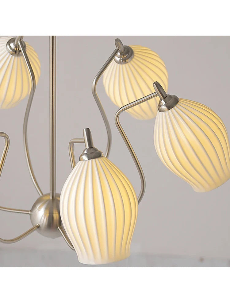 Axya Ceramic Art Chandelier: Simple Italian Aesthetic for Living & Dining Rooms