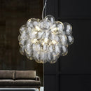 Axyaa Modern Glass Ball Chandelier Color Hanging Pendant Light for Living Room