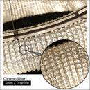 Axyaa Chrome LED Crystal Donut Chandelier for Home Indoor Lighting