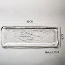 Axyaa Creative Hammer Glass Dinner Plate Irregular Sushi Dessert Snack Specialty Tableware