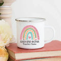 Axyaa Custom Teacher Name Enamel Mug Handle Drinkware Gift