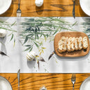 Axyaa Bamboo Plant Bird Table Runner for Kitchen Dining and Home Decor