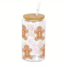 Axyaa Christmas Water Bottle with Lid & Straw | Festive Holiday Decor & Reusable Cup