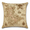 Axyaa Pirate Treasure Map Magnifier Print Throw Pillow Cover 45X45CM