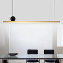 Axyaa Brass Line Strip Pendant Lamp - LED Linear Light Fixture