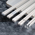 Axyaa 5 Pair Alloy Non-Slip Chopsticks Set for Kitchen Tableware Gift