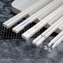 Axyaa 5 Pair Alloy Non-Slip Chopsticks Set for Kitchen Tableware Gift