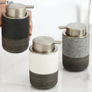 Axya Ceramic Soap & Lotion Dispenser Set - Shampoo, Hand Sanitizer, Shower Gel Bottles